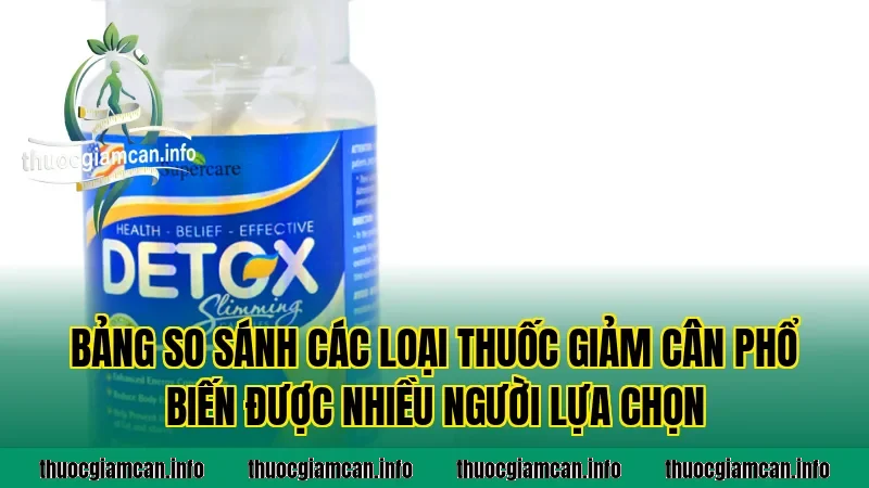 Bảng so sánh các loại thuốc giảm cân phổ biến được nhiều người lựa chọn